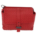 BOTTEGA VENETA INTRECCIATO Shoulder Bag Leather Red Auth 204736A-2