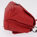 BOTTEGA VENETA INTRECCIATO Shoulder Bag Leather Red Auth 204736A-3