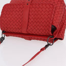 BOTTEGA VENETA INTRECCIATO Shoulder Bag Leather Red Auth 204736A-6