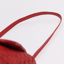 BOTTEGA VENETA INTRECCIATO Shoulder Bag Leather Red Auth 204736A-14