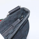 GUCCI GG Canvas Web Sherry Line Shoulder Bag Black Silver 256100 Auth 204737A-10