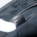 GUCCI GG Canvas Web Sherry Line Shoulder Bag Black Silver 256100 Auth 204737A-12