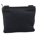 GUCCI GG Canvas Web Sherry Line Shoulder Bag Black Silver 256100 Auth 204737A-2
