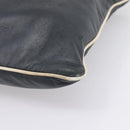 LOEWE Hand Bag Leather Black Silver Auth 204743-9