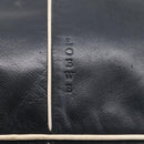LOEWE Hand Bag Leather Black Silver Auth 204743-17