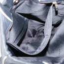 LOEWE Hand Bag Leather Black Silver Auth 204743-12