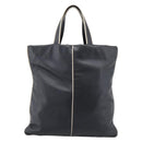 LOEWE Hand Bag Leather Black Silver Auth 204743-2