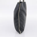 LOEWE Hand Bag Leather Black Silver Auth 204743-4