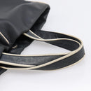 LOEWE Hand Bag Leather Black Silver Auth 204743-7
