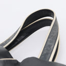 LOEWE Hand Bag Leather Black Silver Auth 204743-8