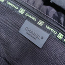 CHANEL Sports Line Shoulder Bag Nylon Black Silver CC Auth 204744V-19
