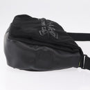 CHANEL Sports Line Shoulder Bag Nylon Black Silver CC Auth 204744V-3