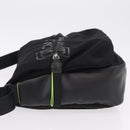 CHANEL Sports Line Shoulder Bag Nylon Black Silver CC Auth 204744V-4