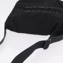 CHANEL Sports Line Shoulder Bag Nylon Black Silver CC Auth 204744V-6