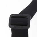 CHANEL Sports Line Shoulder Bag Nylon Black Silver CC Auth 204744V-9