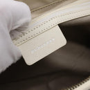 BURBERRY Nova Check Hand Bag Canvas Beige Silver Auth 204746A-18