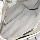 BURBERRY Nova Check Hand Bag Canvas Beige Silver Auth 204746A-12