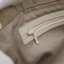 BURBERRY Nova Check Hand Bag Canvas Beige Silver Auth 204746A-21