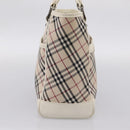 BURBERRY Nova Check Hand Bag Canvas Beige Silver Auth 204746A-3