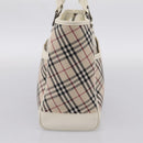 BURBERRY Nova Check Hand Bag Canvas Beige Silver Auth 204746A-4