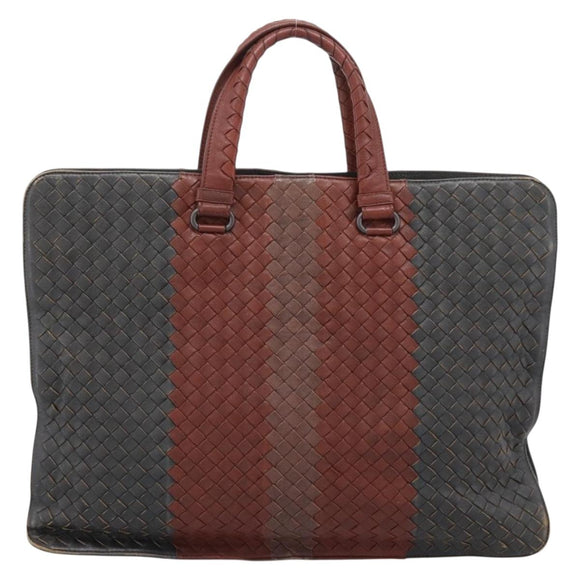 BOTTEGA VENETA INTRECCIATO Hand Bag Leather Brown Auth 204748