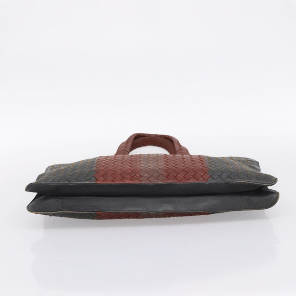 BOTTEGA VENETA INTRECCIATO Hand Bag Leather Brown Auth 204748
