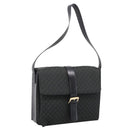 LOEWE Shoulder Bag Canvas Green Gold Tone Auth 204750V-1