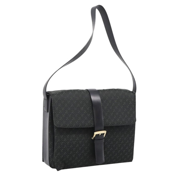 LOEWE Shoulder Bag Canvas Green Gold Tone Auth 204750V
