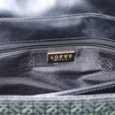 LOEWE Shoulder Bag Canvas Green Gold Tone Auth 204750V-18