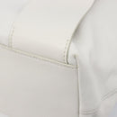 Miu Miu Tote Bag Leather White Silver Auth 204751A-9