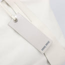 Miu Miu Tote Bag Leather White Silver Auth 204751A-10