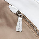 Miu Miu Tote Bag Leather White Silver Auth 204751A-21