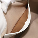Miu Miu Tote Bag Leather White Silver Auth 204751A-23