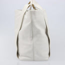 Miu Miu Tote Bag Leather White Silver Auth 204751A-4