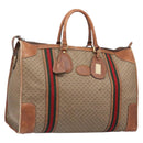 GUCCI Micro GG Supreme Web Sherry Line Bag PVC Beige 012 067 1125 Auth 204752-1