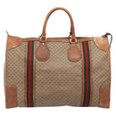 GUCCI Micro GG Supreme Web Sherry Line Bag PVC Beige 012 067 1125 Auth 204752-2