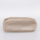 CELINE Boogie Bag Hand Bag Leather Beige Silver Auth 204756-10
