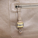 CELINE Boogie Bag Hand Bag Leather Beige Silver Auth 204756-15