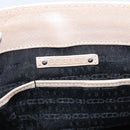 CELINE Boogie Bag Hand Bag Leather Beige Silver Auth 204756-17
