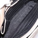 CELINE Boogie Bag Hand Bag Leather Beige Silver Auth 204756-18
