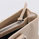 CELINE Boogie Bag Hand Bag Leather Beige Silver Auth 204756-24