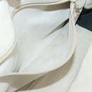 LOEWE Amazona 32 Hand Bag Suede Beige Gold Auth 204758-23
