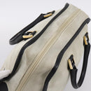 LOEWE Amazona 32 Hand Bag Suede Beige Gold Auth 204758-6