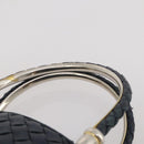 BOTTEGA VENETA INTRECCIATO Hand Bag Leather Navy Gold Auth 204759-15