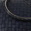 BOTTEGA VENETA INTRECCIATO Hand Bag Leather Navy Gold Auth 204759-10