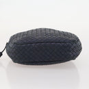 BOTTEGA VENETA INTRECCIATO Hand Bag Leather Navy Gold Auth 204759-8