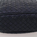 BOTTEGA VENETA INTRECCIATO Hand Bag Leather Navy Gold Auth 204759-18