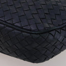 BOTTEGA VENETA INTRECCIATO Hand Bag Leather Navy Gold Auth 204759-20
