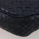 BOTTEGA VENETA INTRECCIATO Hand Bag Leather Navy Gold Auth 204759-22
