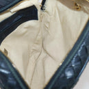 BOTTEGA VENETA INTRECCIATO Hand Bag Leather Navy Gold Auth 204759-25